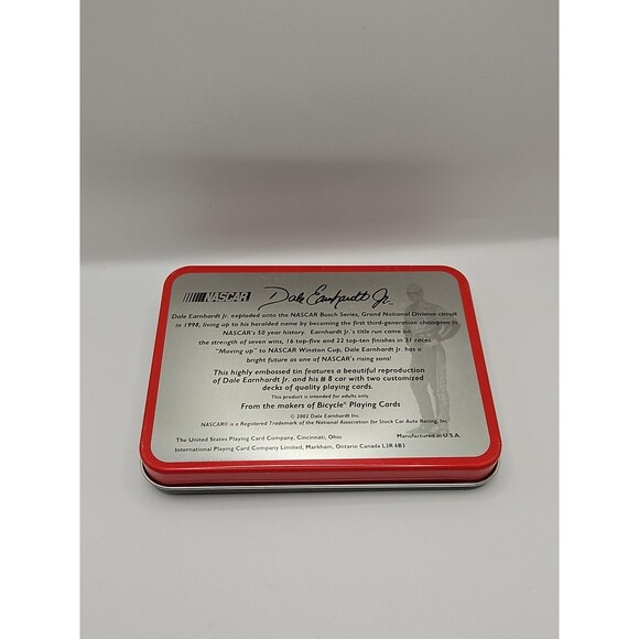 Vtg 2002 Tin Case Dale Earnhardt Jr Two Unopened Sealed Decks Of Playing Cards - Picture 11 of 15